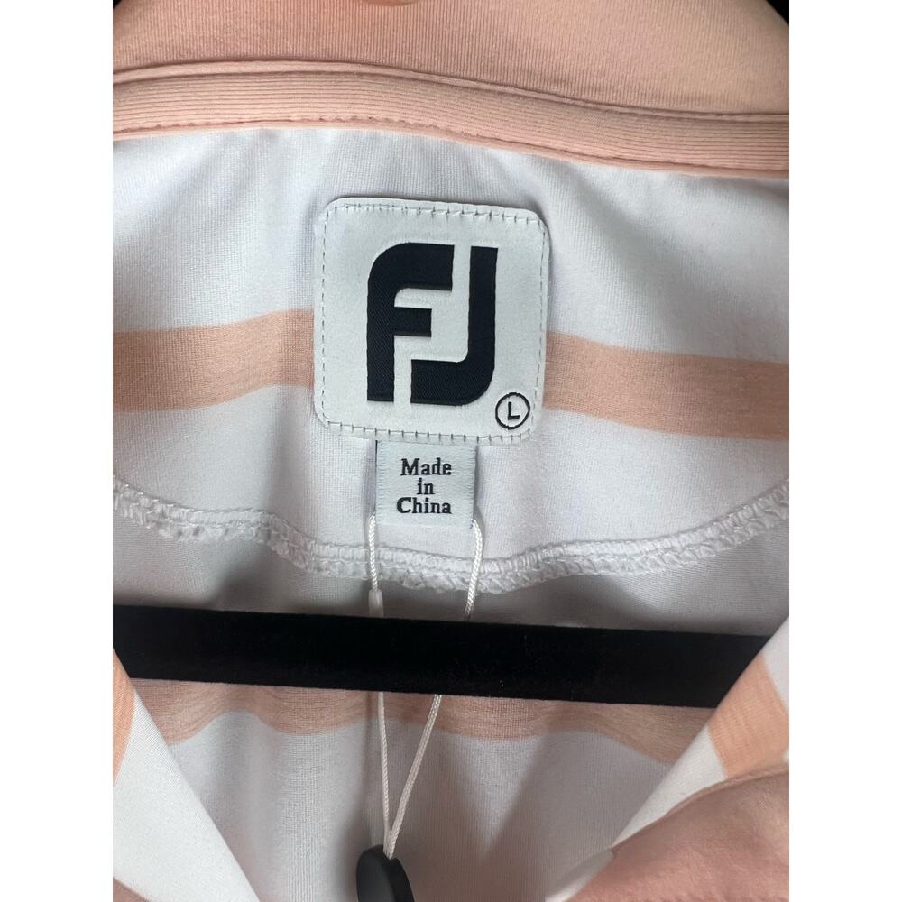 Footjoy NWT Sleeveless Spacedye Stripe Women Tank Polo Size Large - Picture 6 of 6